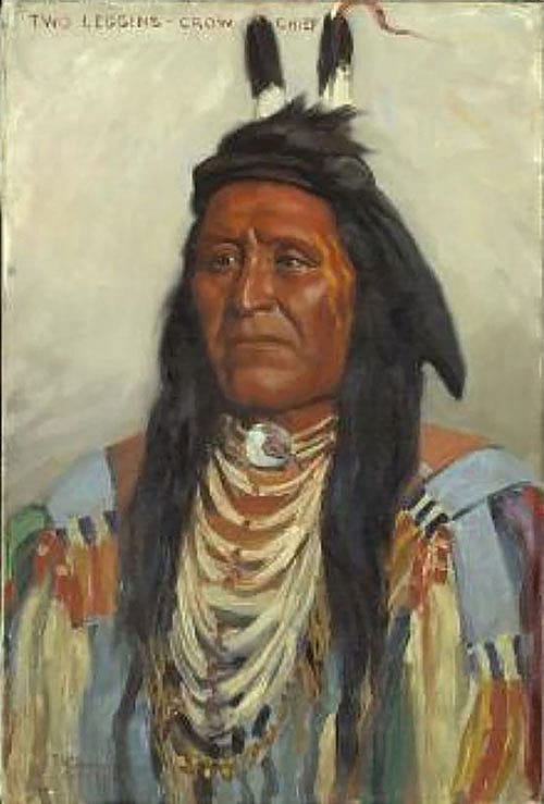 Two Leggins. Head Chief of Big Hiorn Crows; [Two Leggins, Crow Chief]